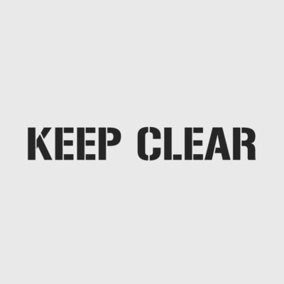 Keep Clear Stencil