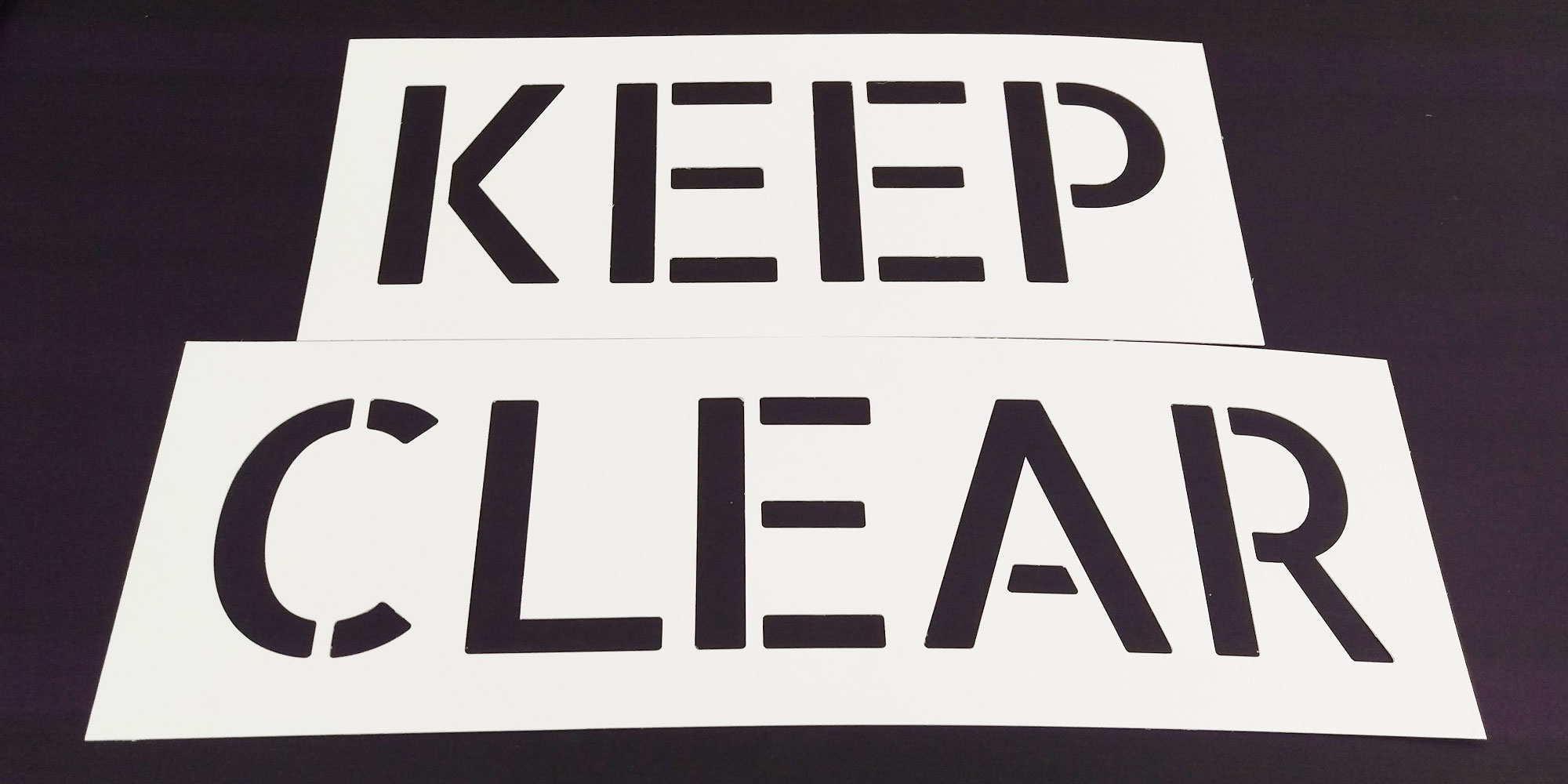 Keep Clear Custom Stencils Keep Clear Custom Stencils