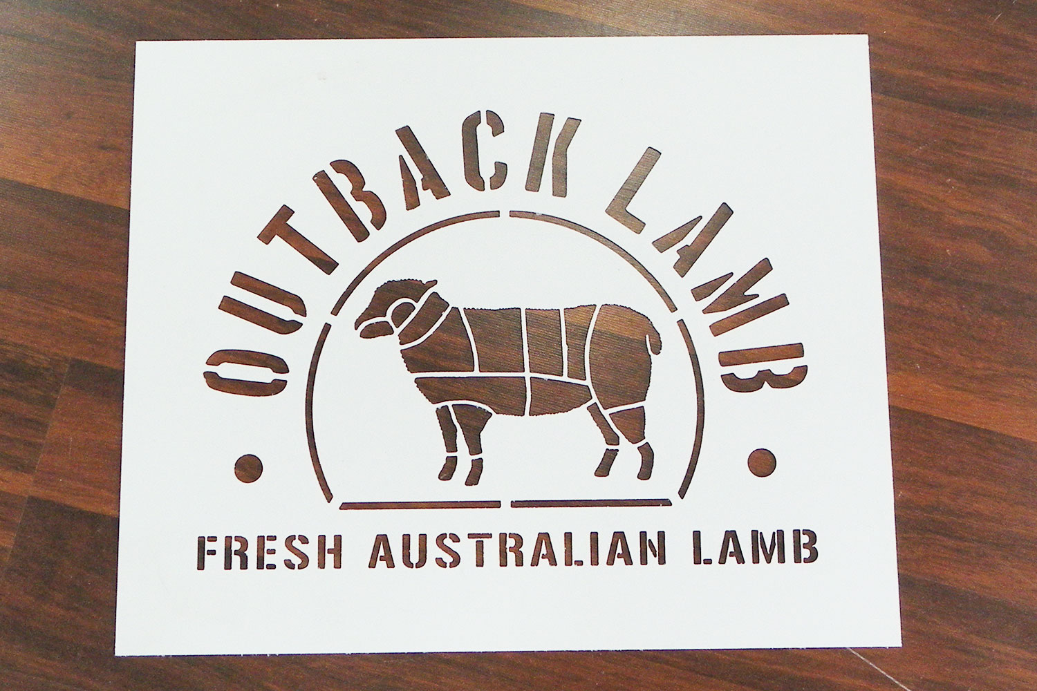 Outback Lamb custom Stencil