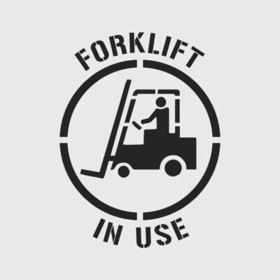 Forklift in Use Stencil