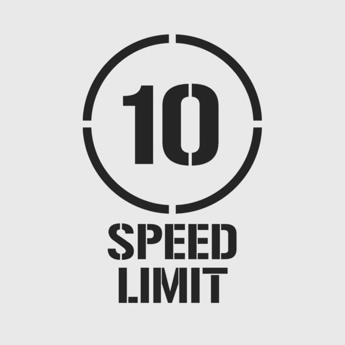 10kph Speed Limit Stencil