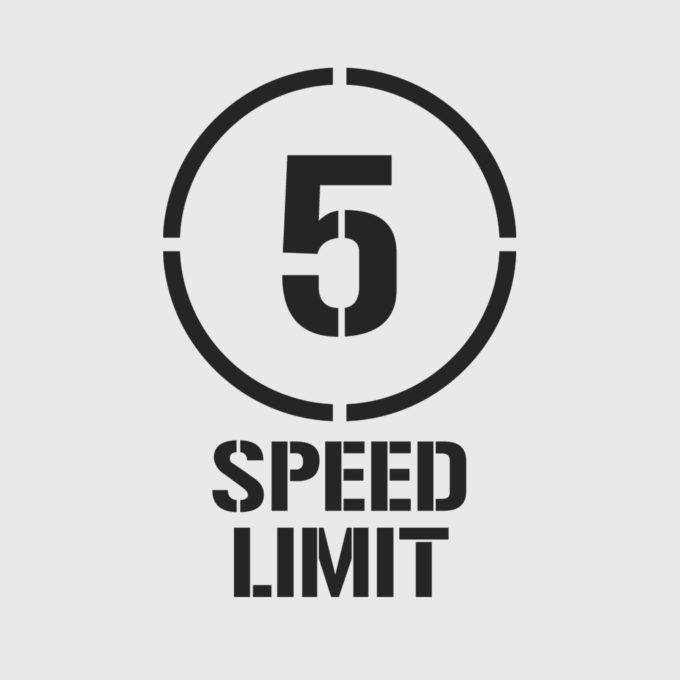 Speed Limit Stencil 5kph