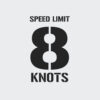 Speed Limit 8 Knots Stencil